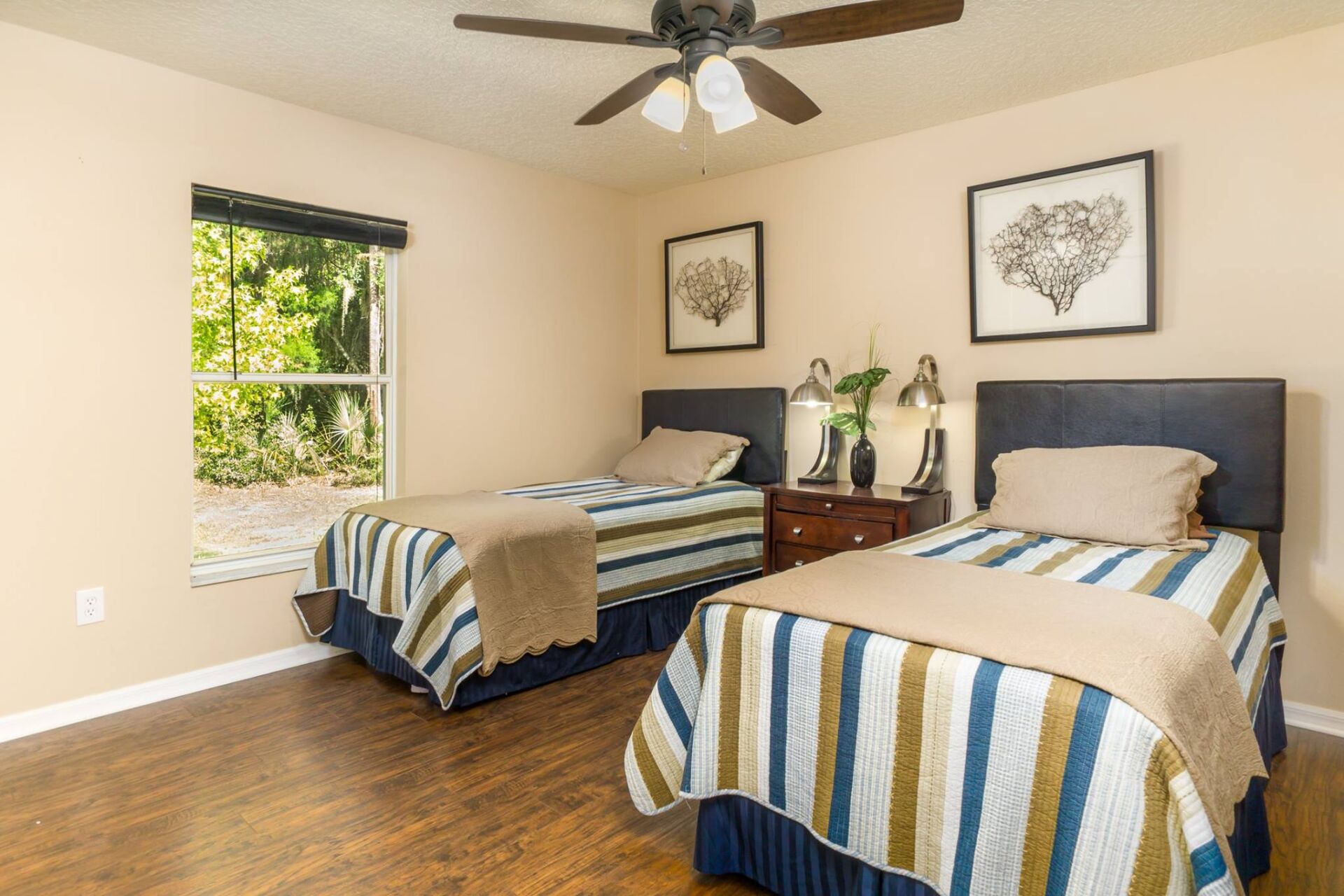 Two beds at the men's addiction treatment facility