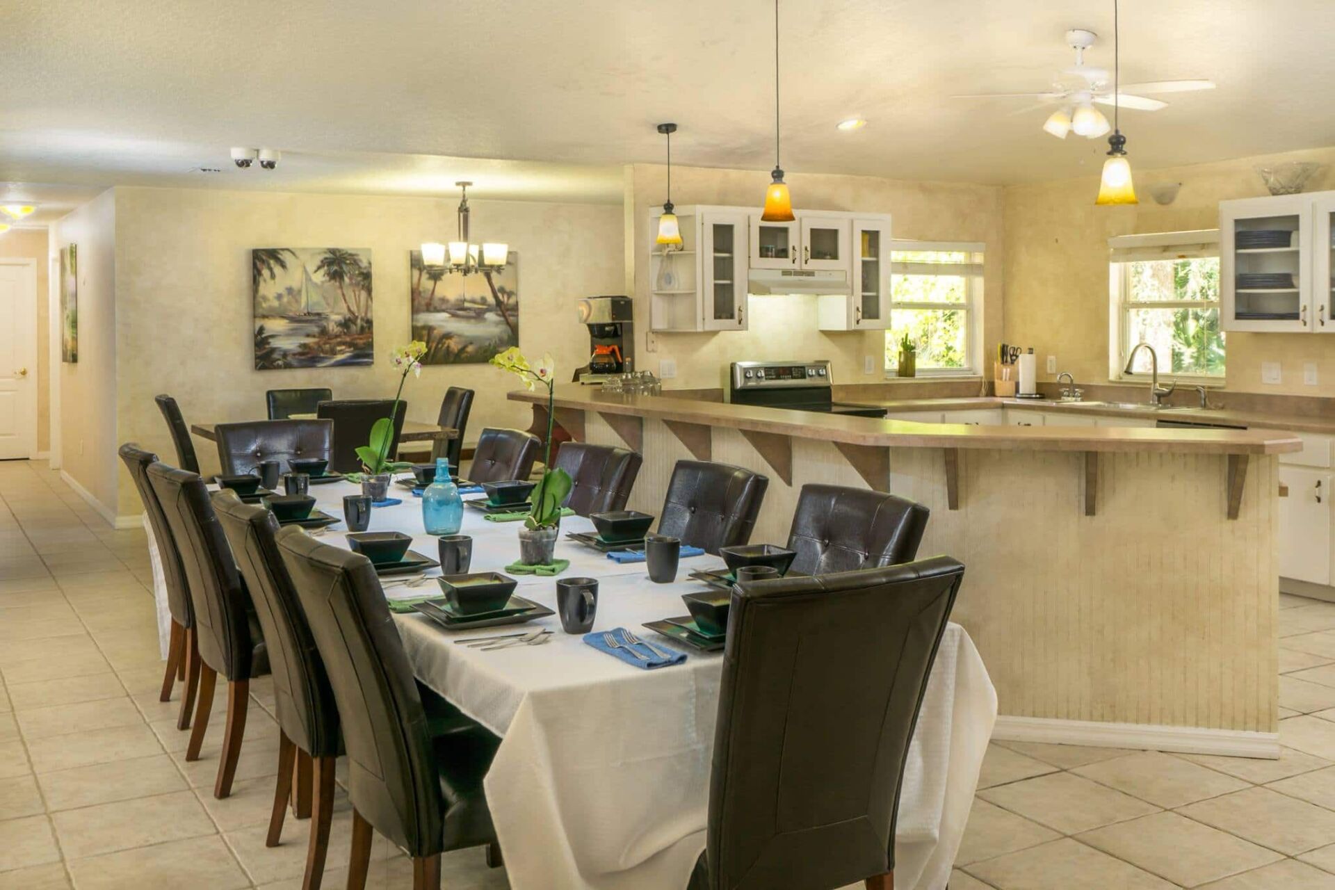 Kitchen tables within our residential drug rehab center