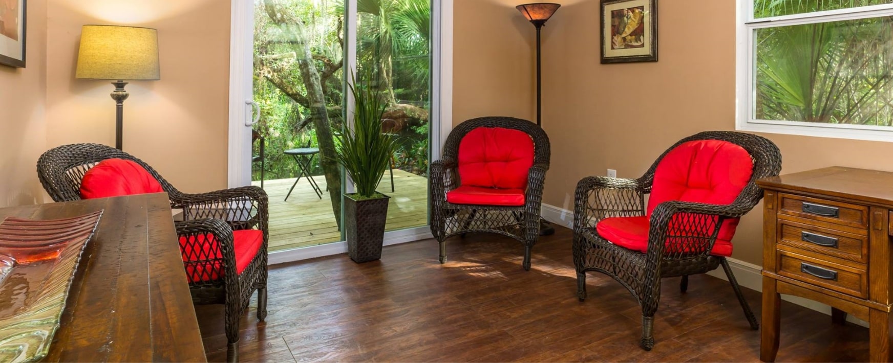 facility_private landscape Group lounge area within our inpatient rehab facility